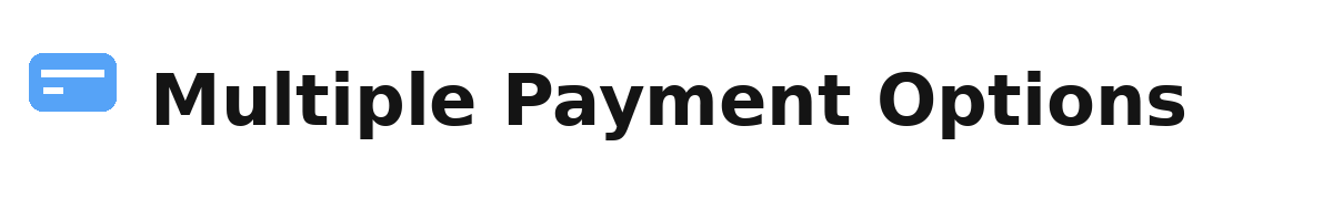 Home multiple payment options badge